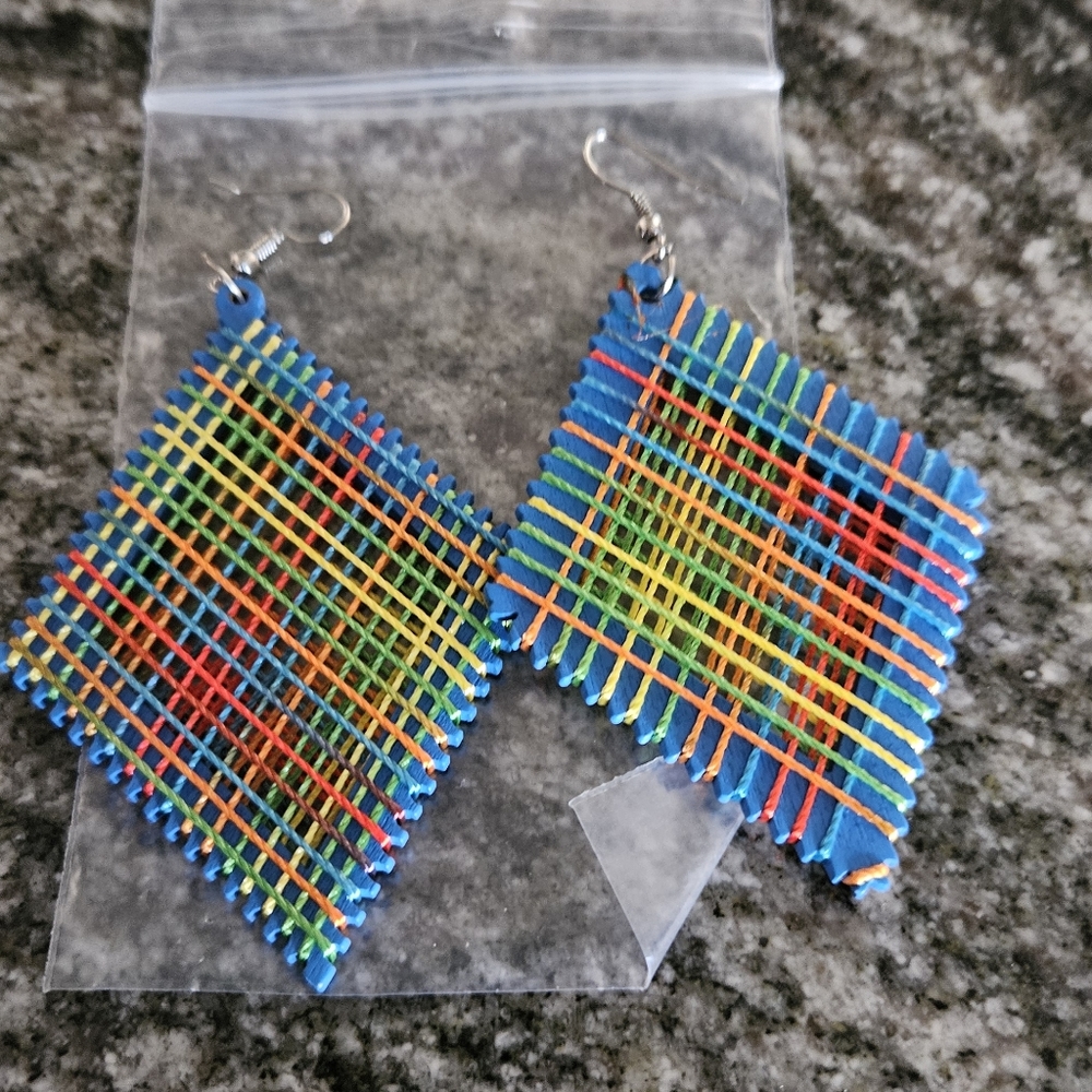 Colorful Woven Earrings